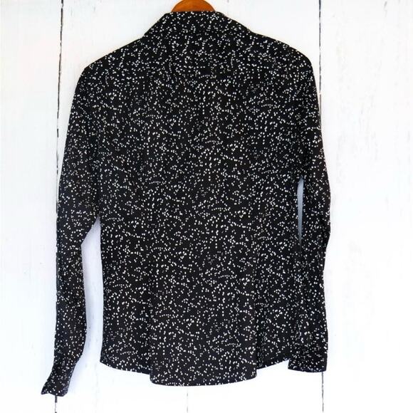 Banana Republic Non Iron Elegant Black and White Speckled Shirt - Picture 2 of 4
